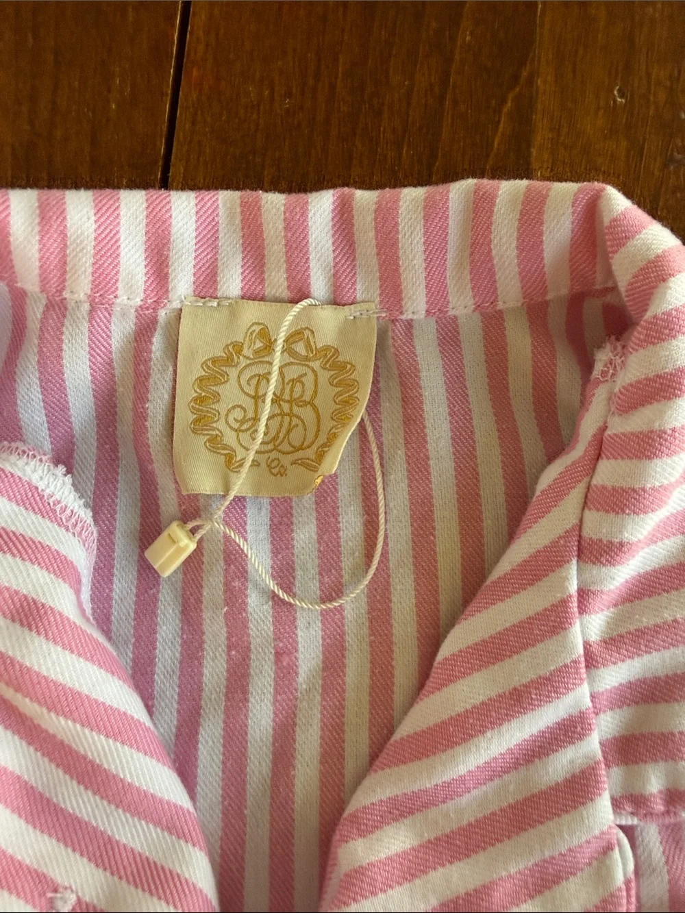 The Beaufort Bonnet Company Pink & White Striped Short Pajama Set